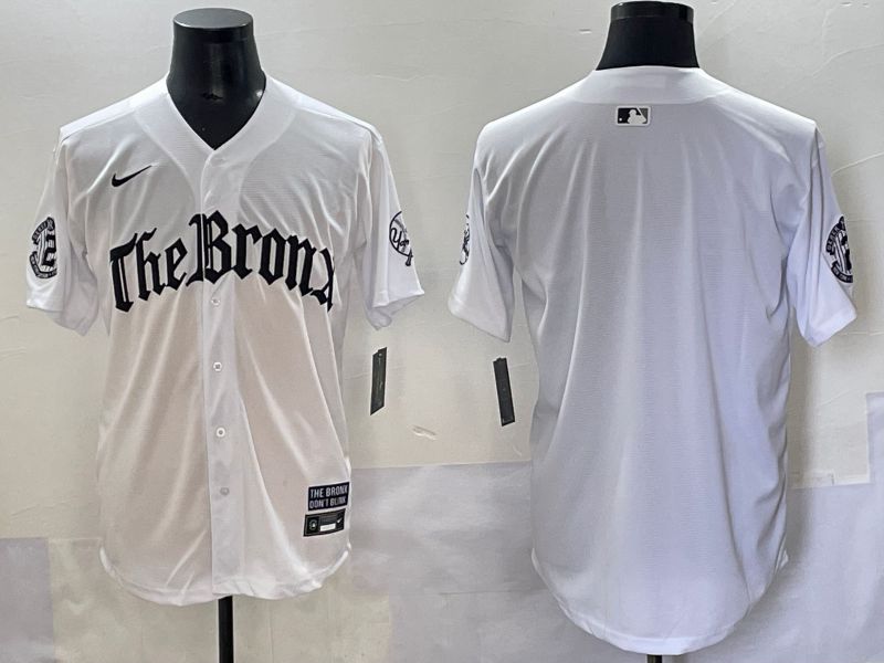 Men 2025 New York Yankees Blank White Five generations Joint Name Nike MLB Jersey style 2->new york yankees->MLB Jersey